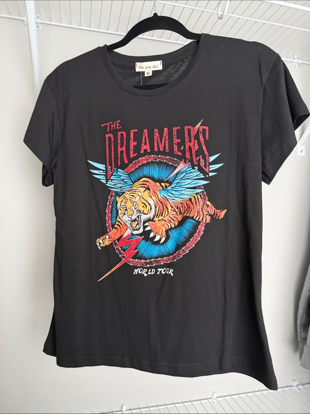 The Dreamers Graphic Tee - Black with Multicolor Tiger